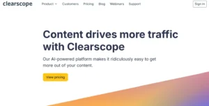 Clearscope - Enhance Content Depth with Semantic SEO